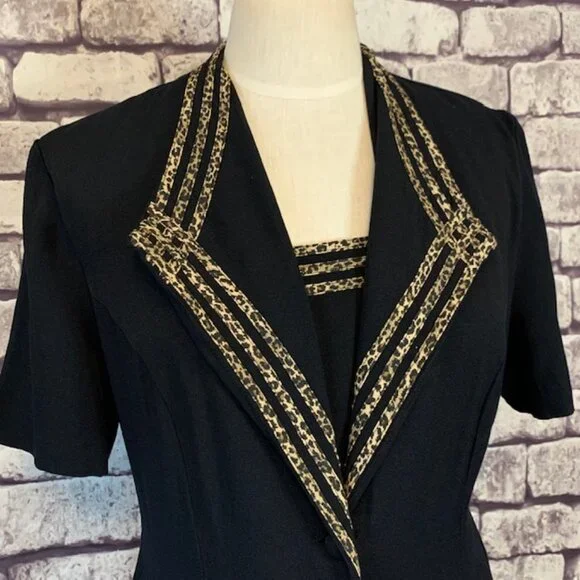 S.L. Fashion Vintage Black Dress Size 12 - Picture 3 of 11